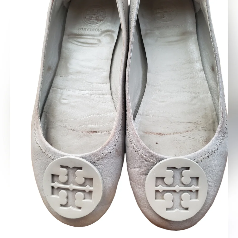 Tory Burch Minnie leather neutral flats 6